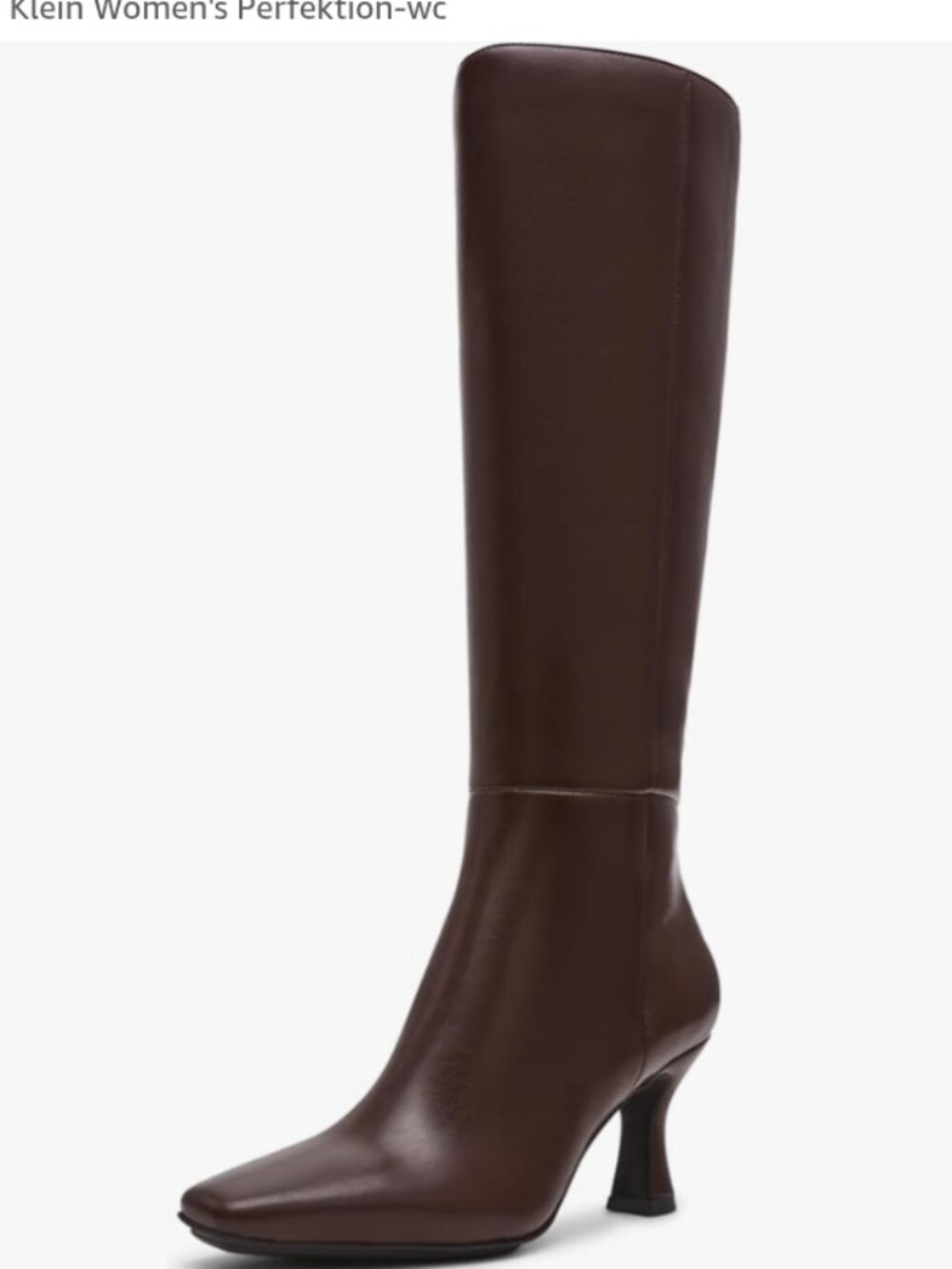 Anne Klein Dark Brown Pointed-Toe Knee High Boots Perfektion Wide Calf 8 Medium